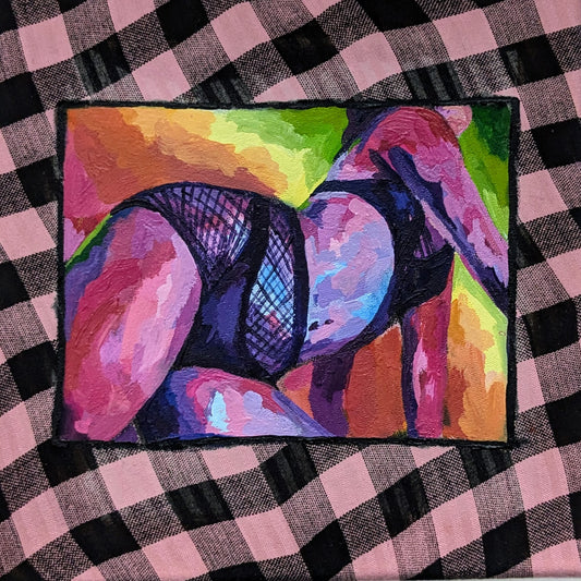 A portal through a dress into my bedroom - Original art print - Made to order - EU shipping available