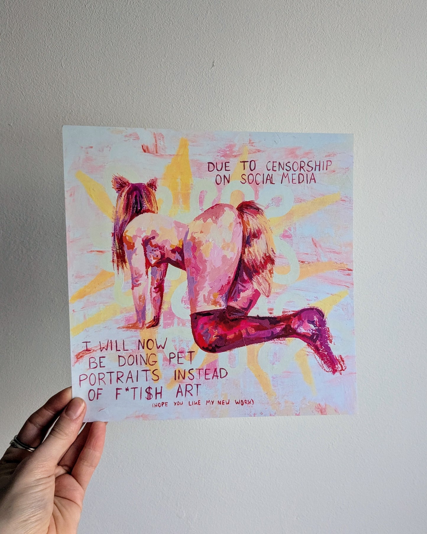 Pet art print and sticker bundle