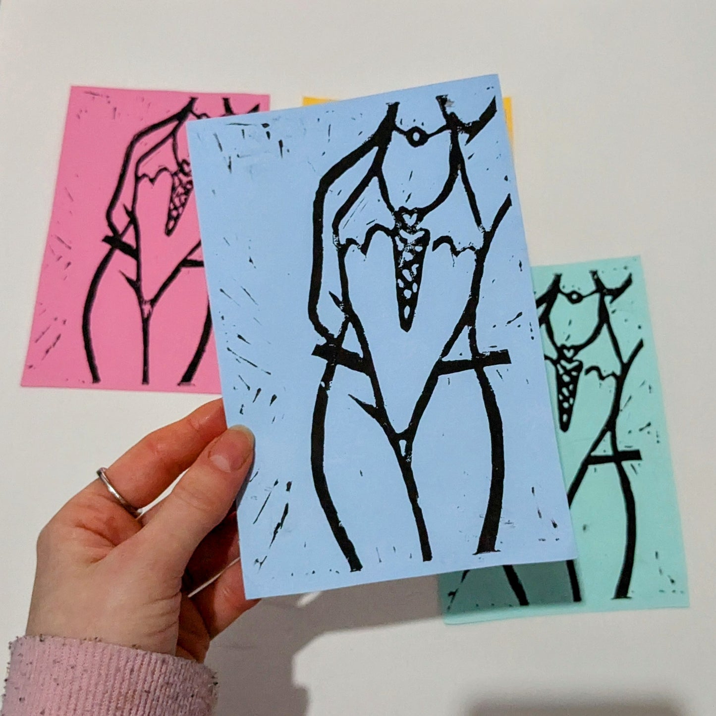 Limited edition - Standing figure body - Lino print