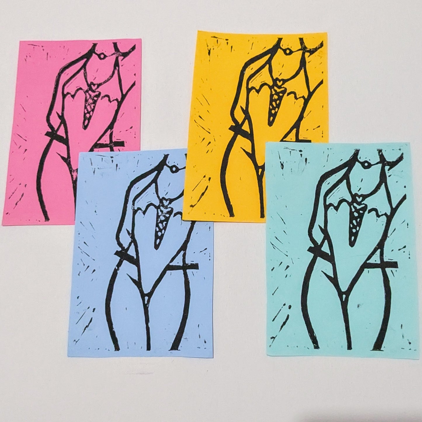Limited edition - Standing figure body - Lino print