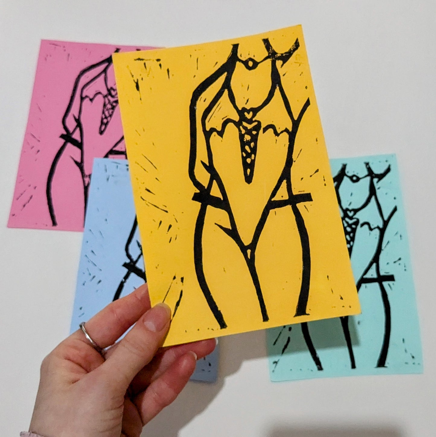 Limited edition - Standing figure body - Lino print