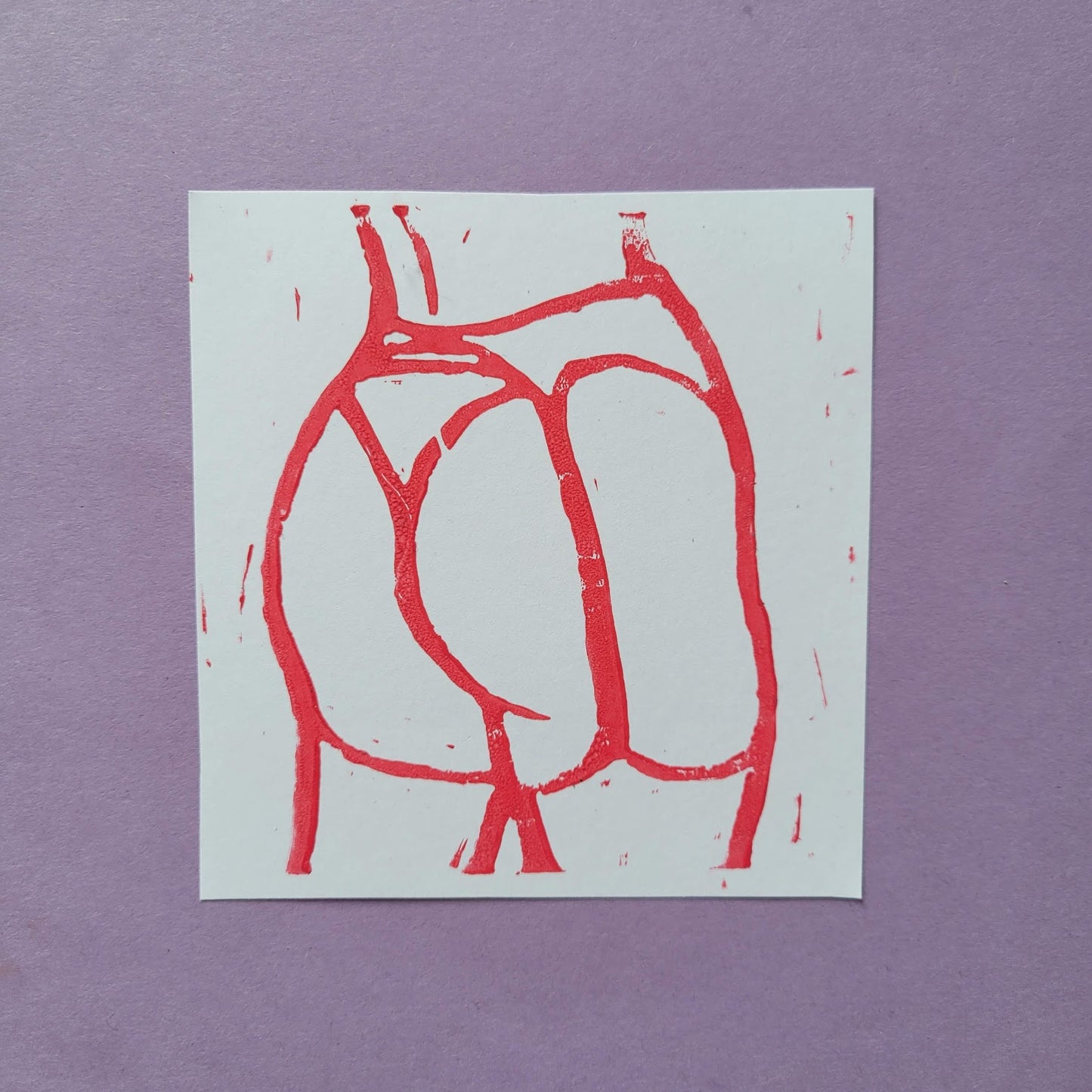 Buns - Lino print