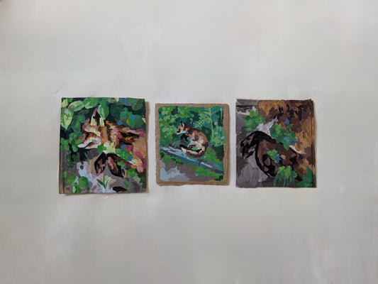 Original painting studies - Fox