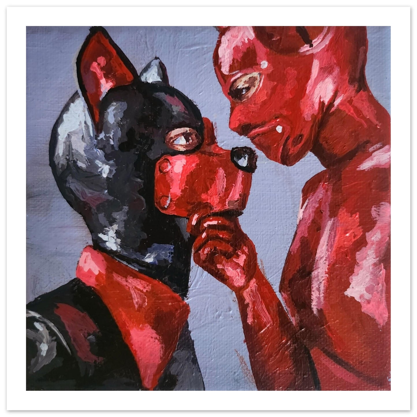 Latex pet - Classic Fetish Erotic Art Semi-Glossy Paper Painting Print