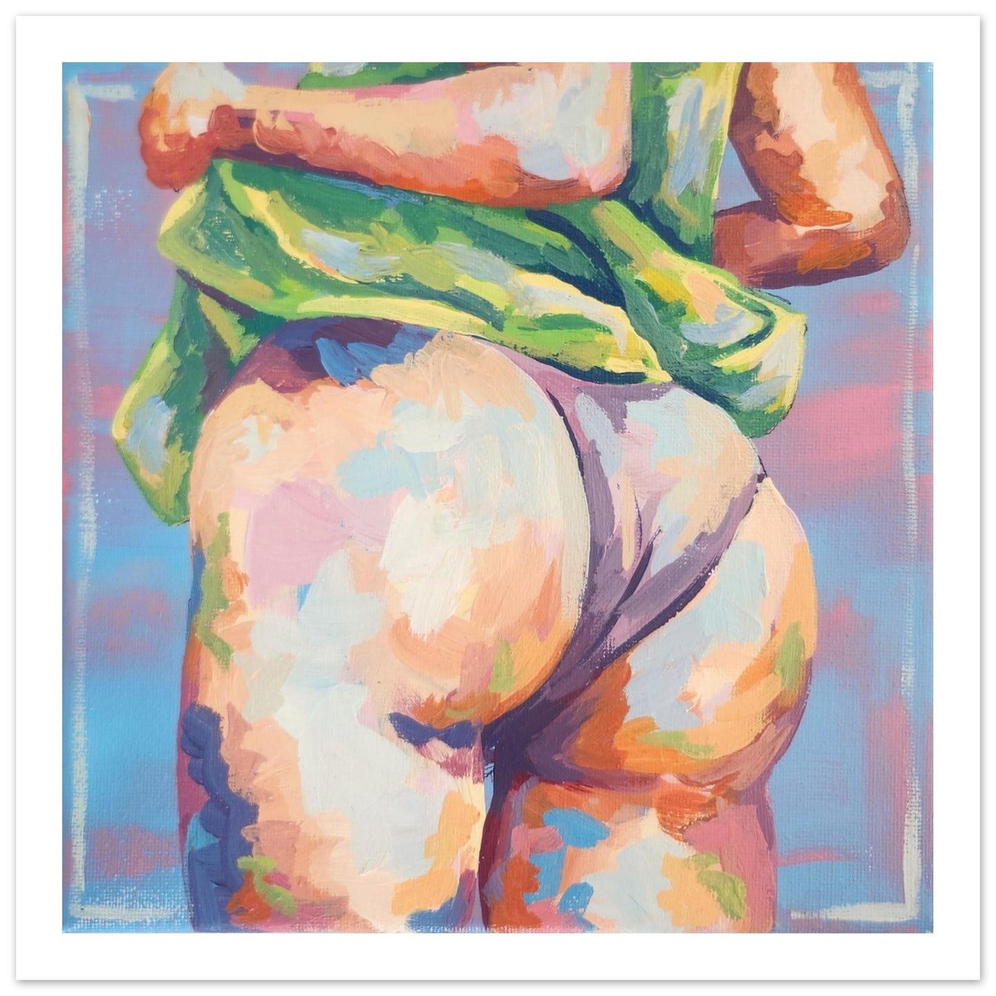 Peachy - Classic Erotic Fetish Art Semi-Glossy Paper Painting Print