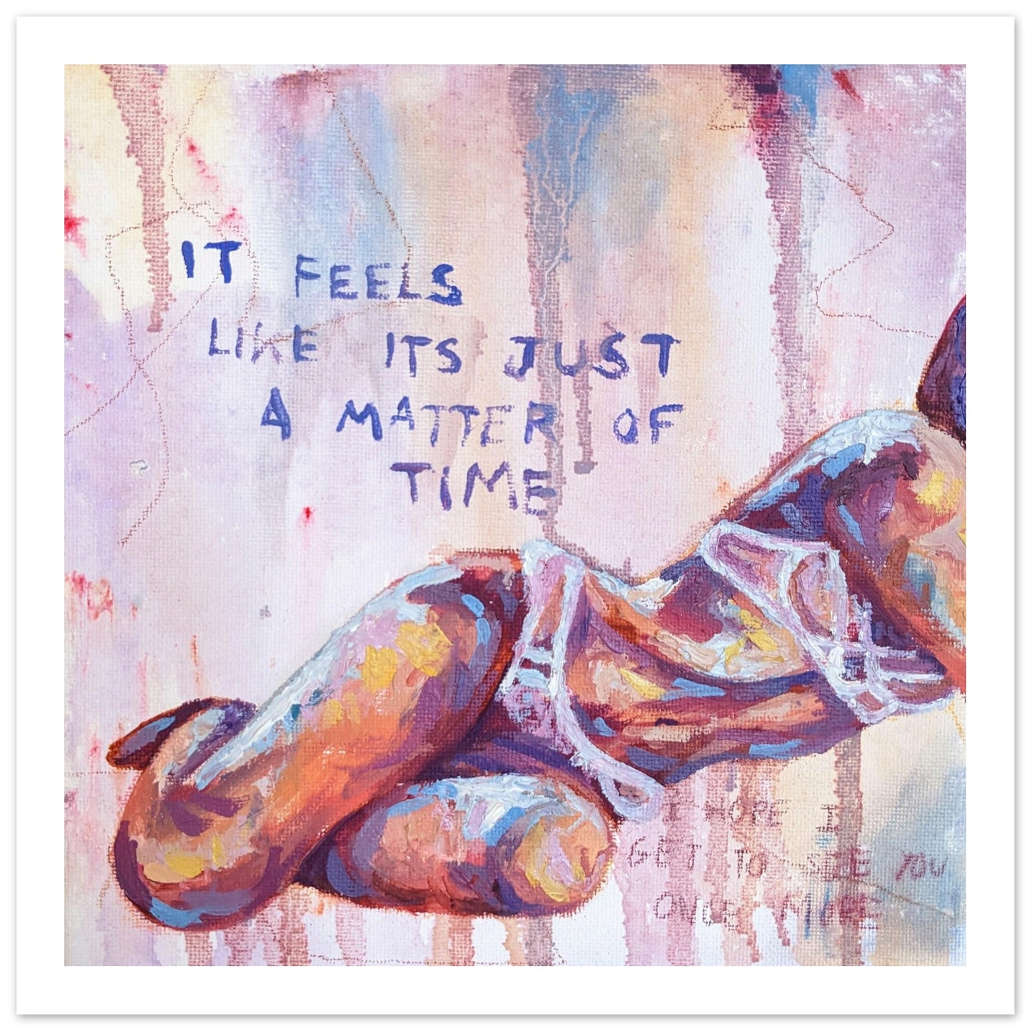 It feels like its just a matter of time - Erotic fetish art semi-gloss painting print