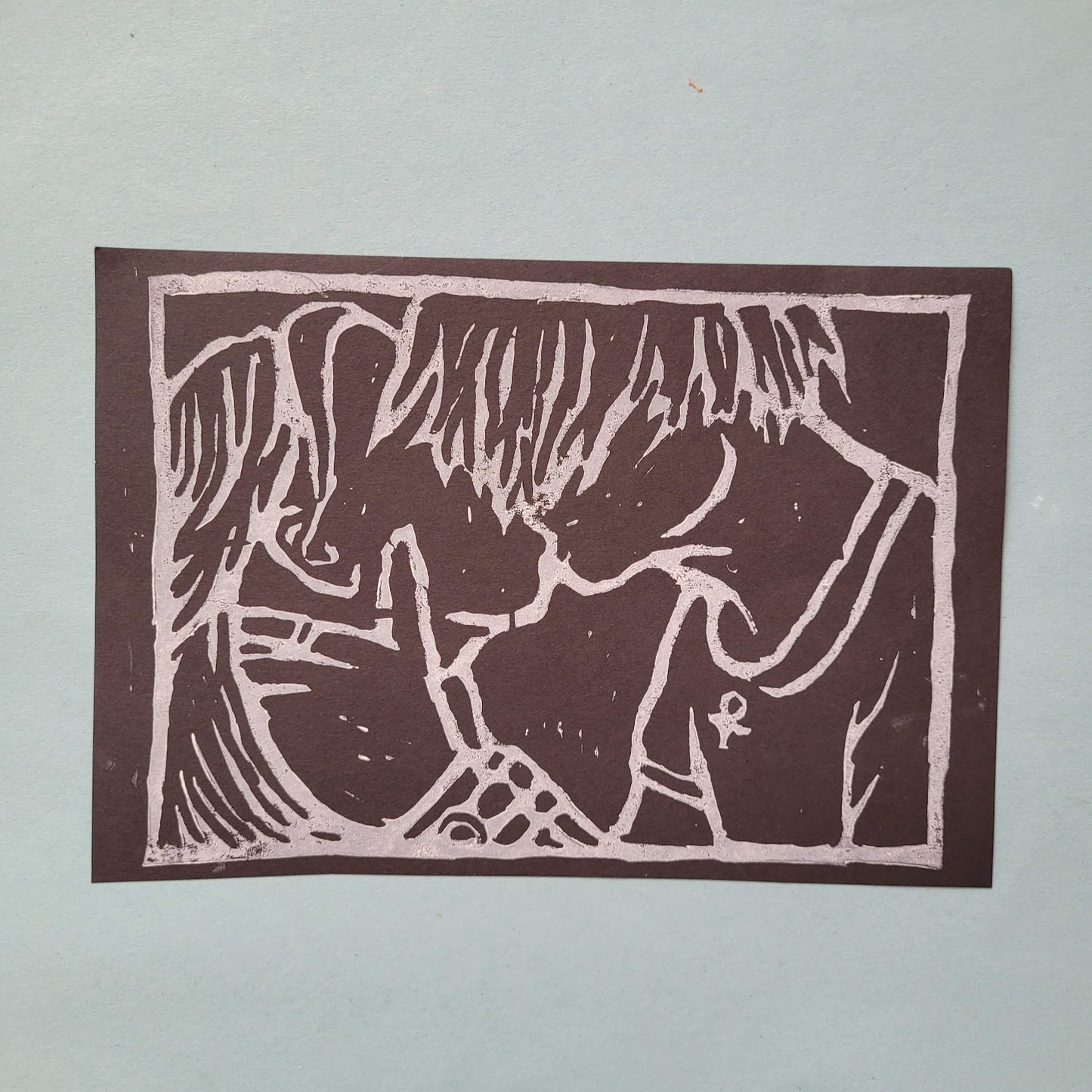 Kiss - Lino prints