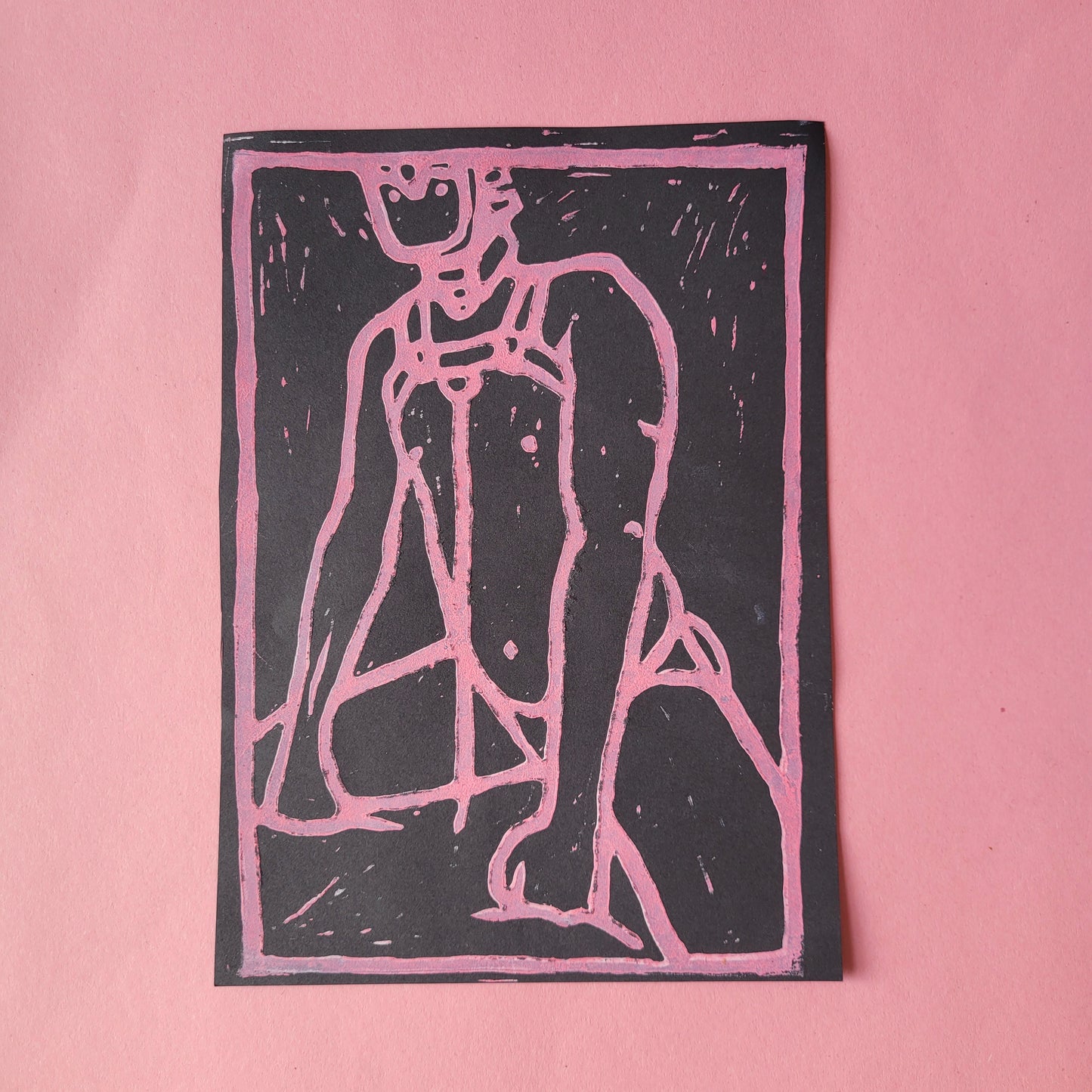 Leather sub - Lino prints