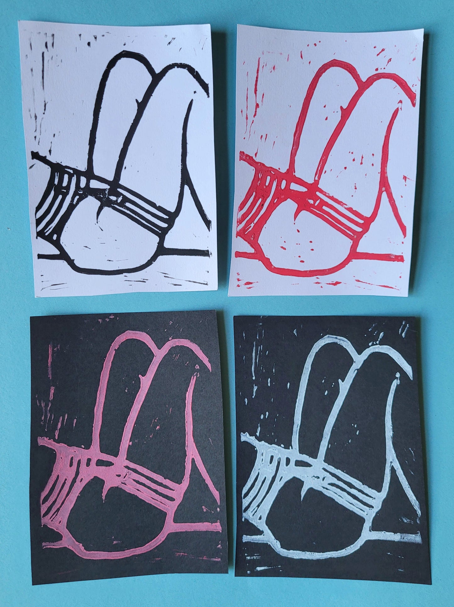 Legs - Lino print