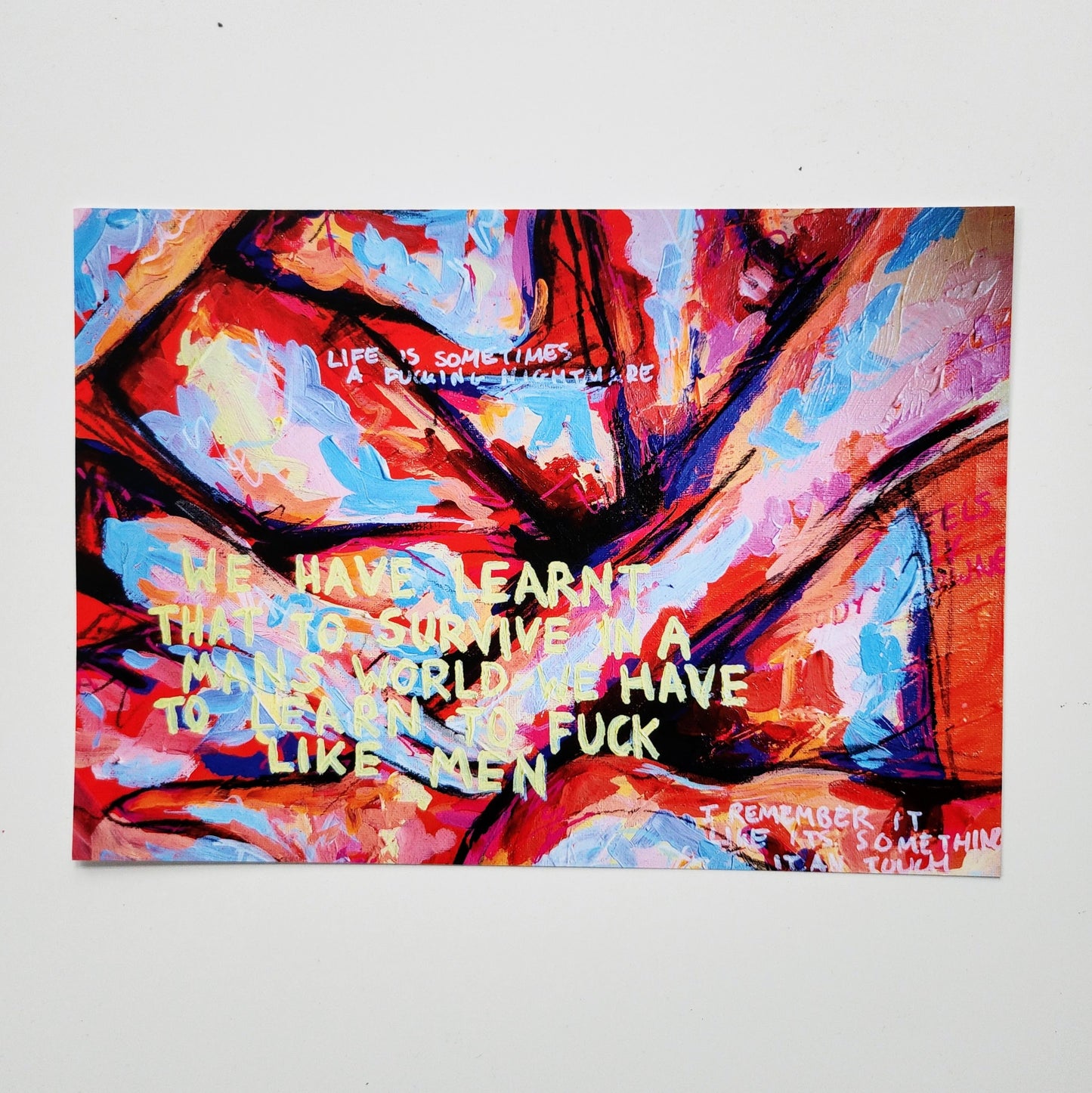 'We have learnt that to survive in a mans world we have to learn to duck like men' art print